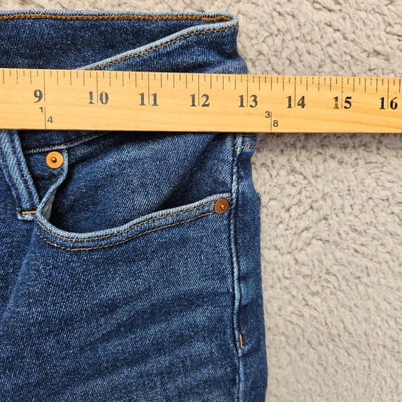 Madewell Jeans Womens Size 25 Blue Denim Cali Demi-Boot Raw Hem - Picture 3 of 11